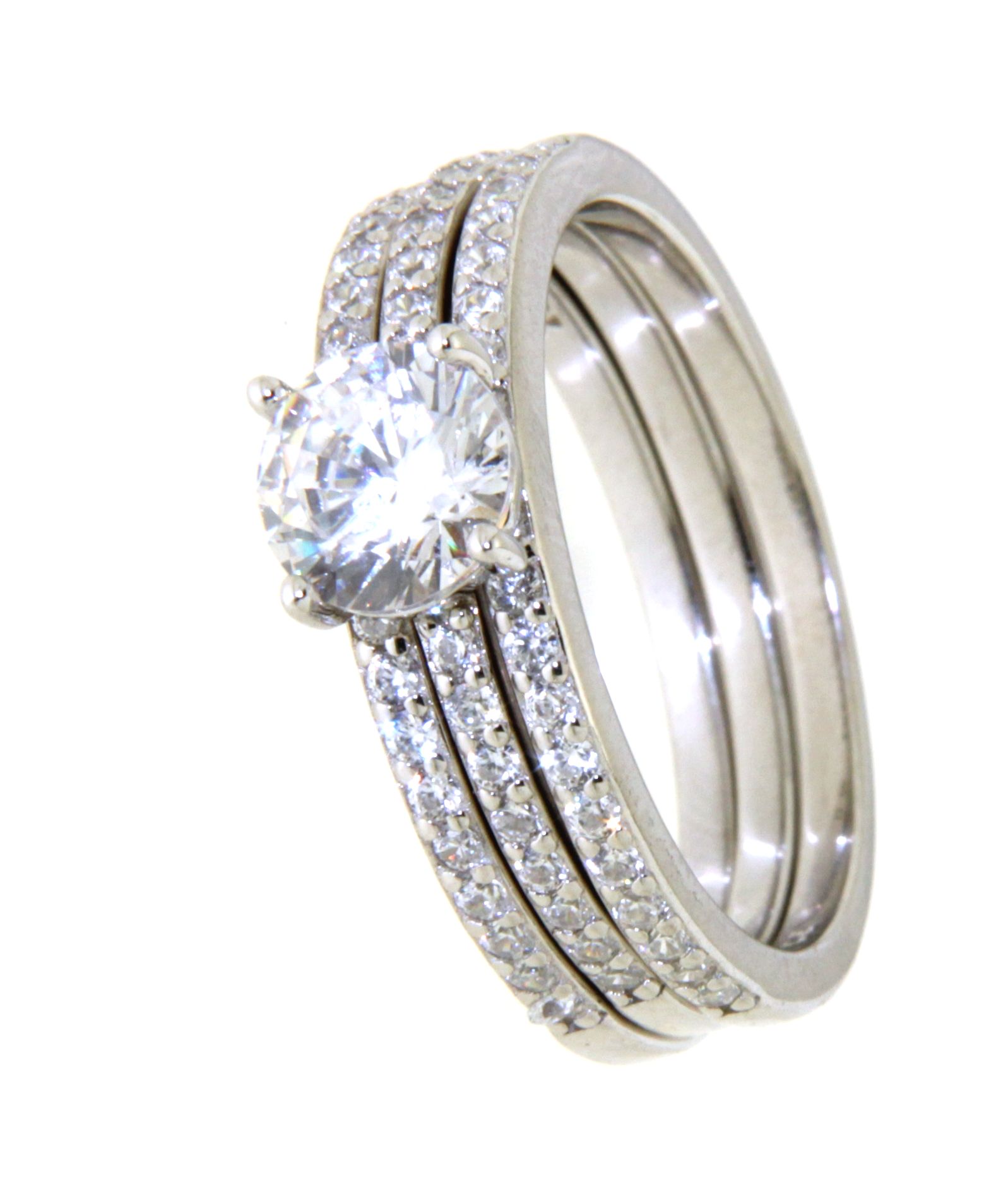 Ring-Set 3-teilig mit Zirkonia