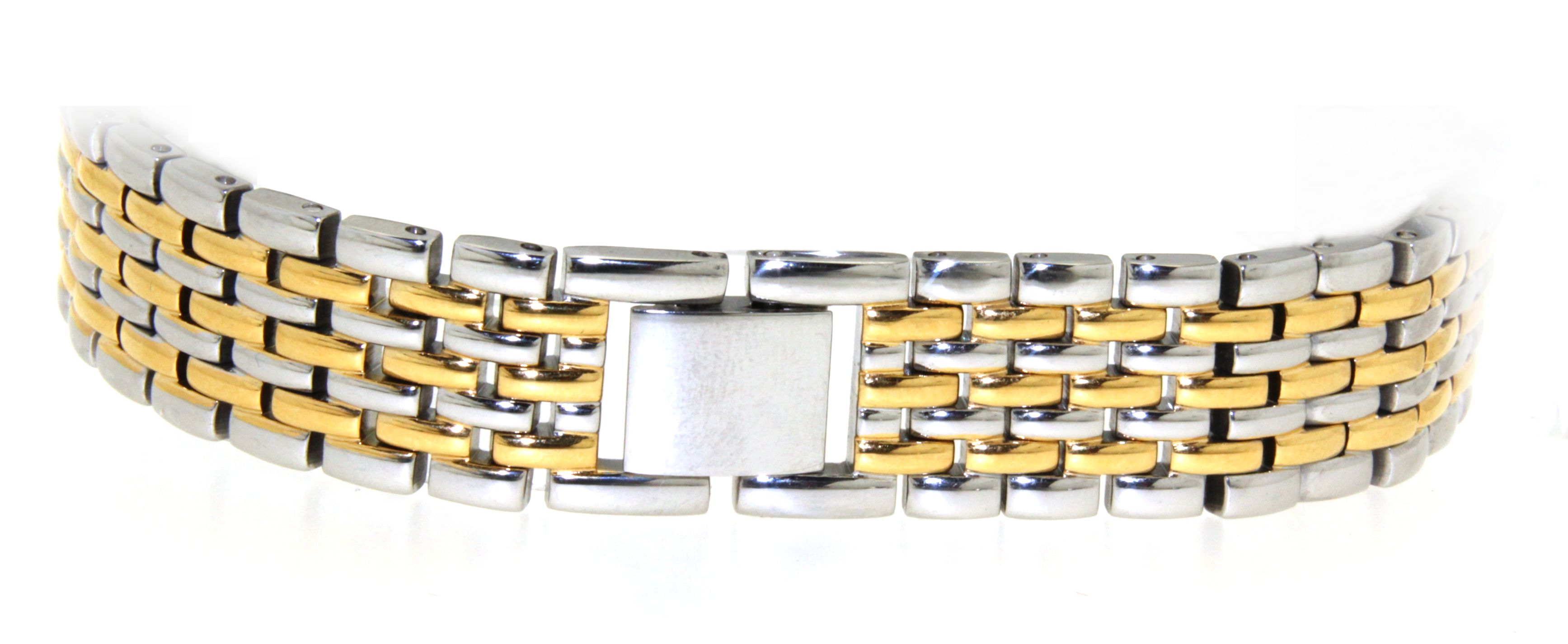 Eleganten Damenuhr, bicolorfarbig mit Quartzwerk