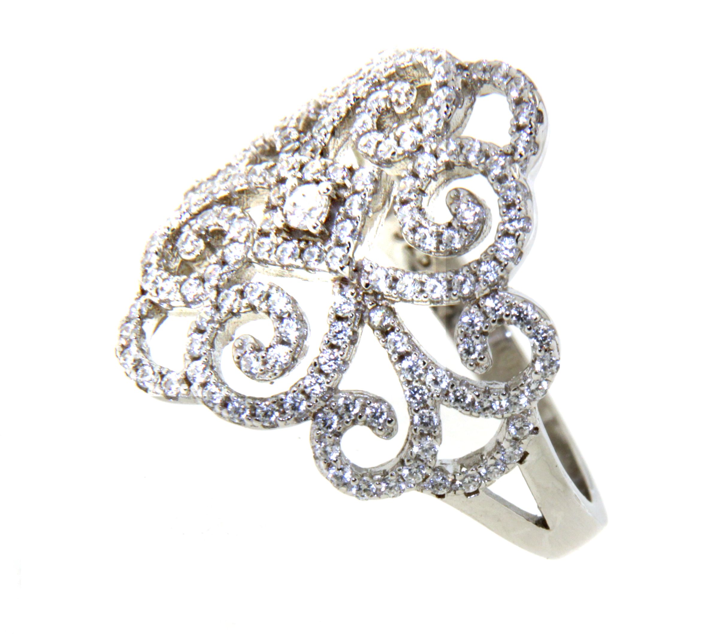 Vintage Ring mit Zirkonia 