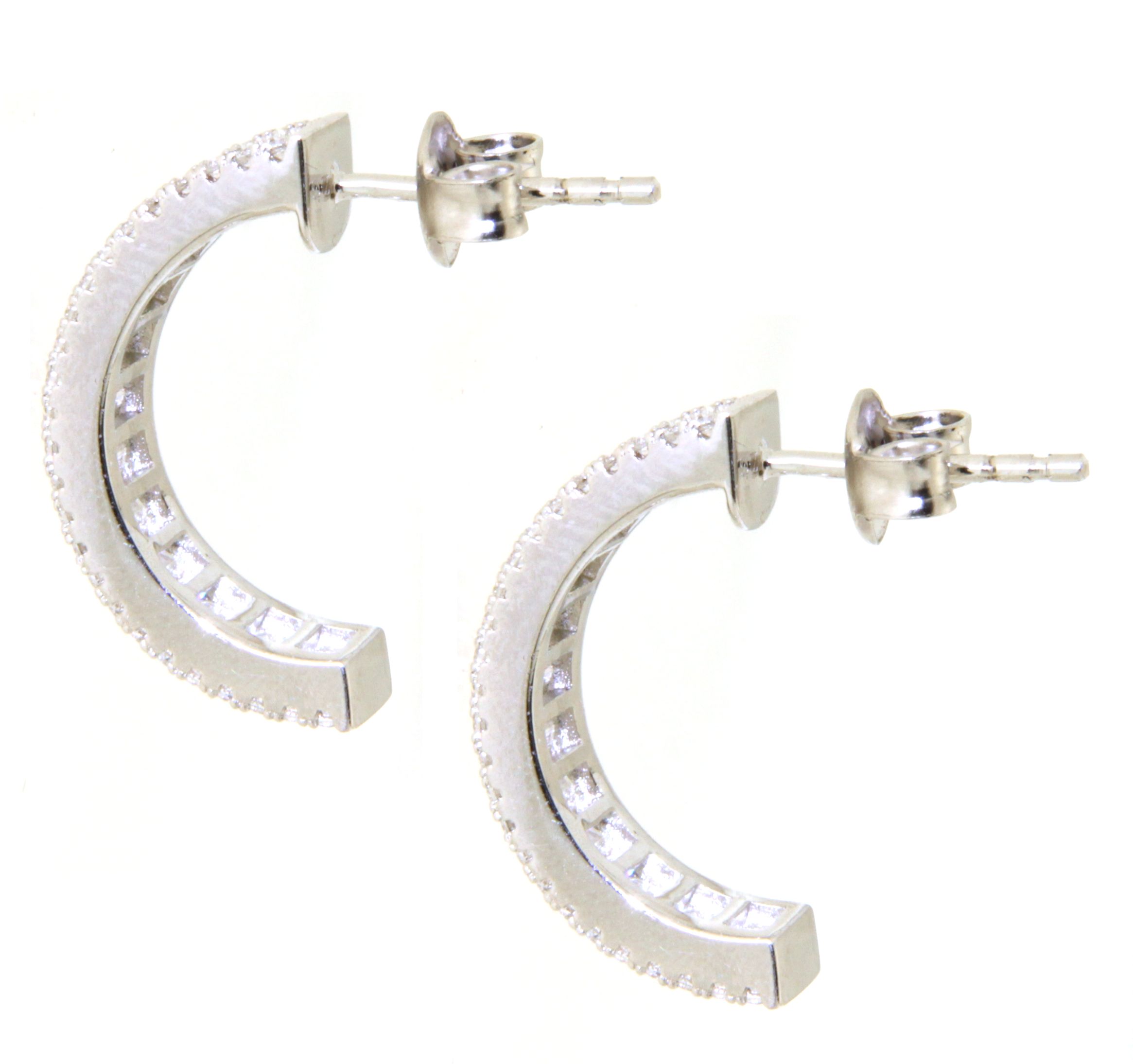 Creolen Stecker mit Zirkonia