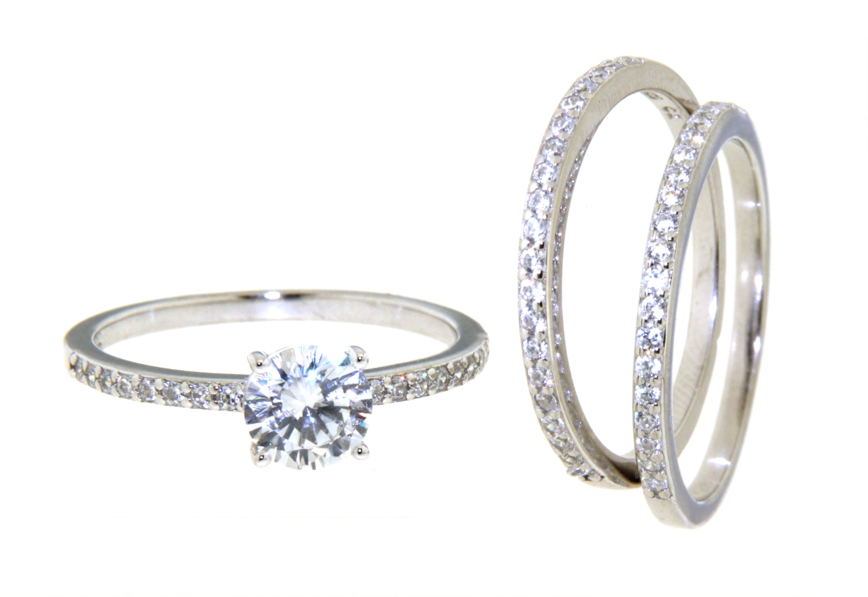 Ring-Set 3-teilig mit Zirkonia