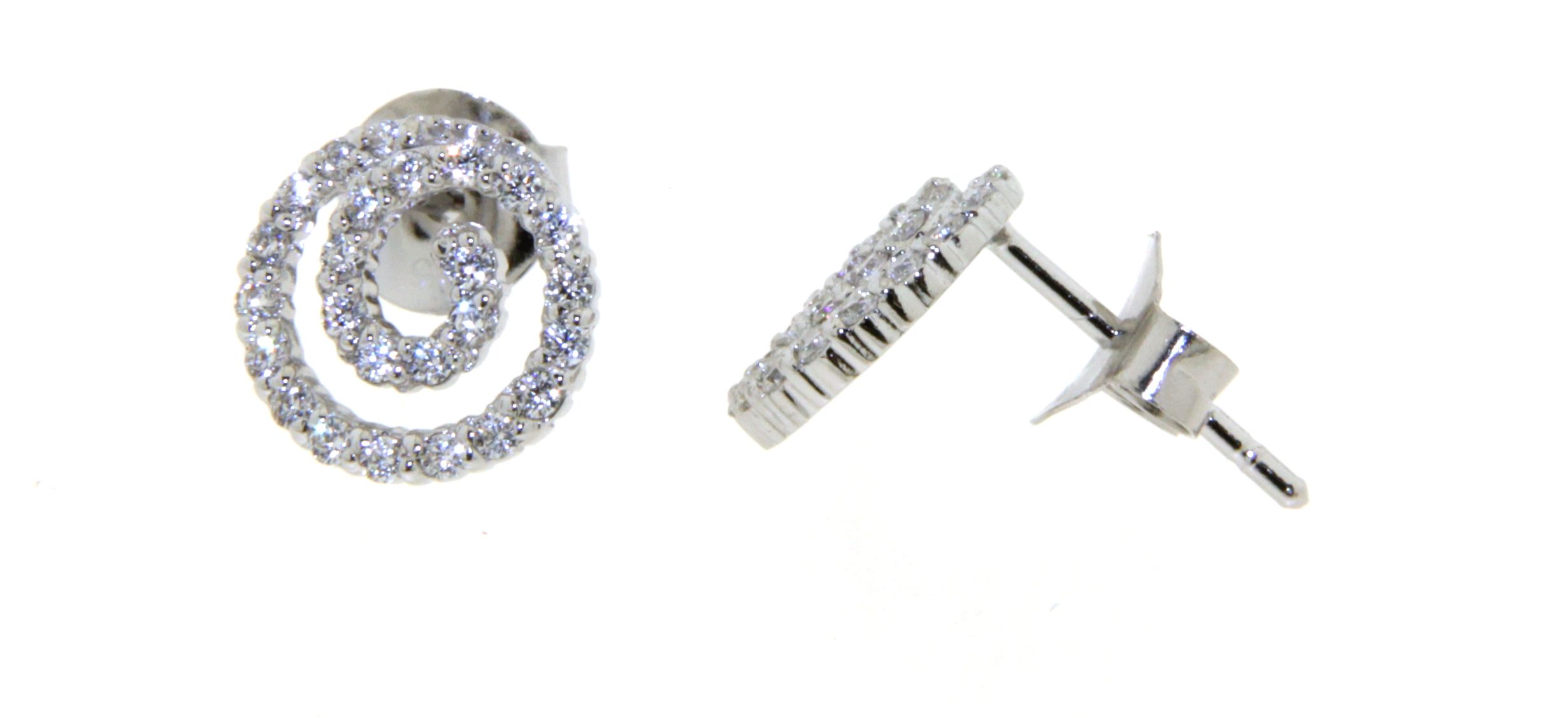 Spirale Ohrstecker mit  Zirkonia