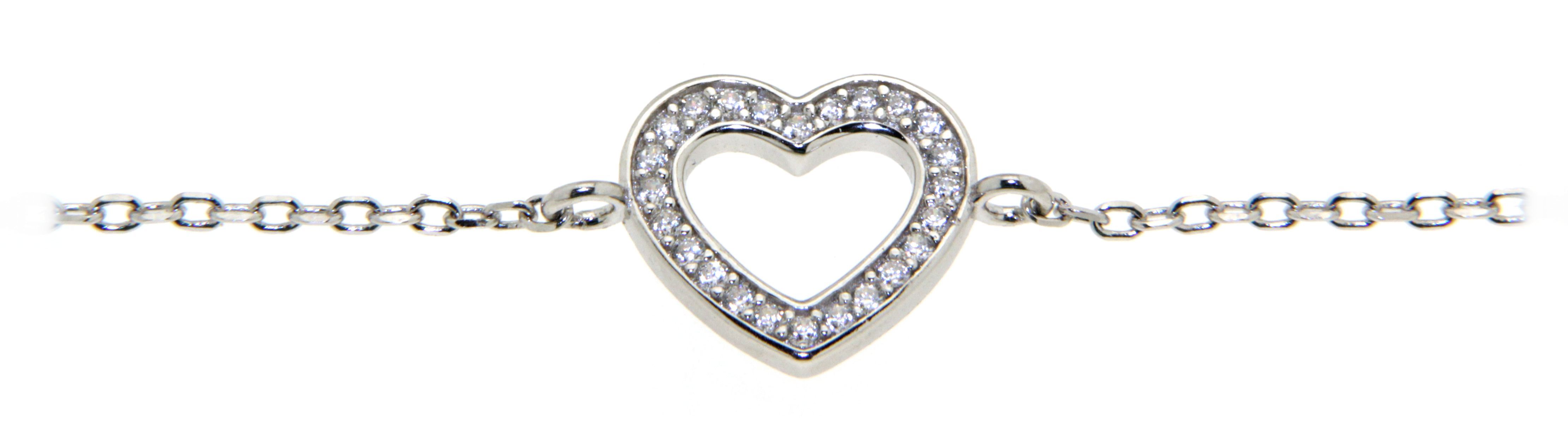 Armband Herz mit Zirkonia  