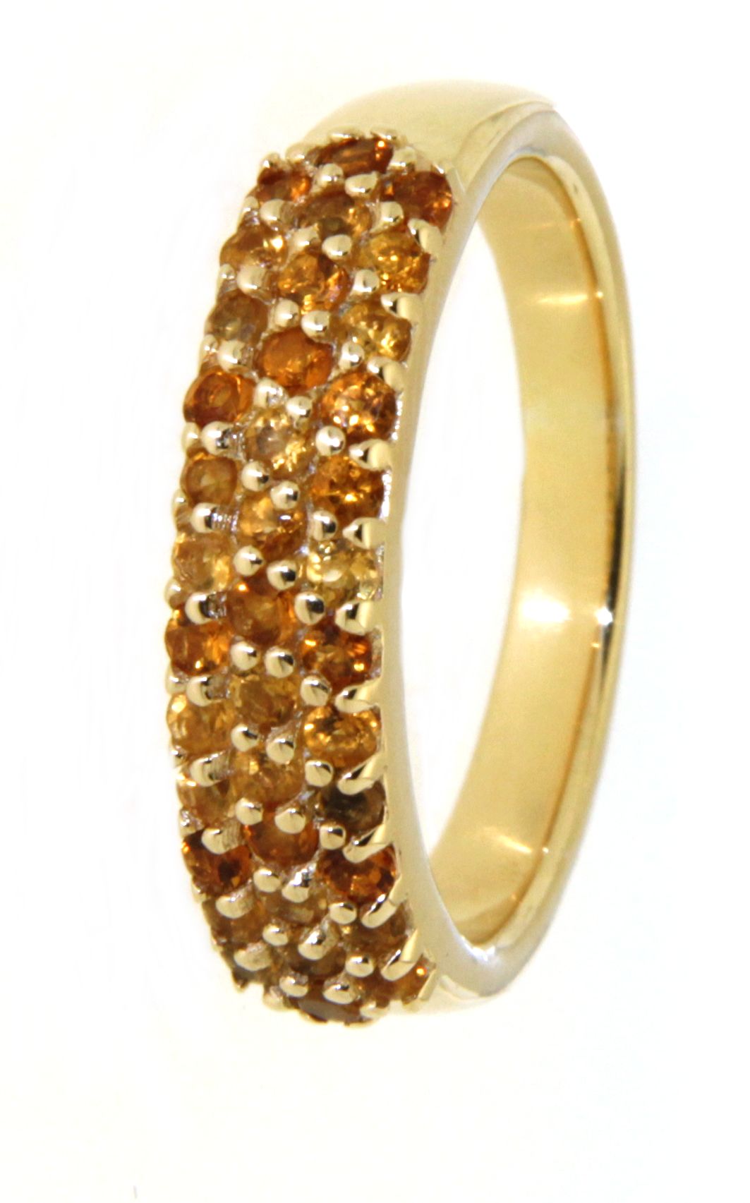 Ring vergoldet mit Citrin in 3 Farben