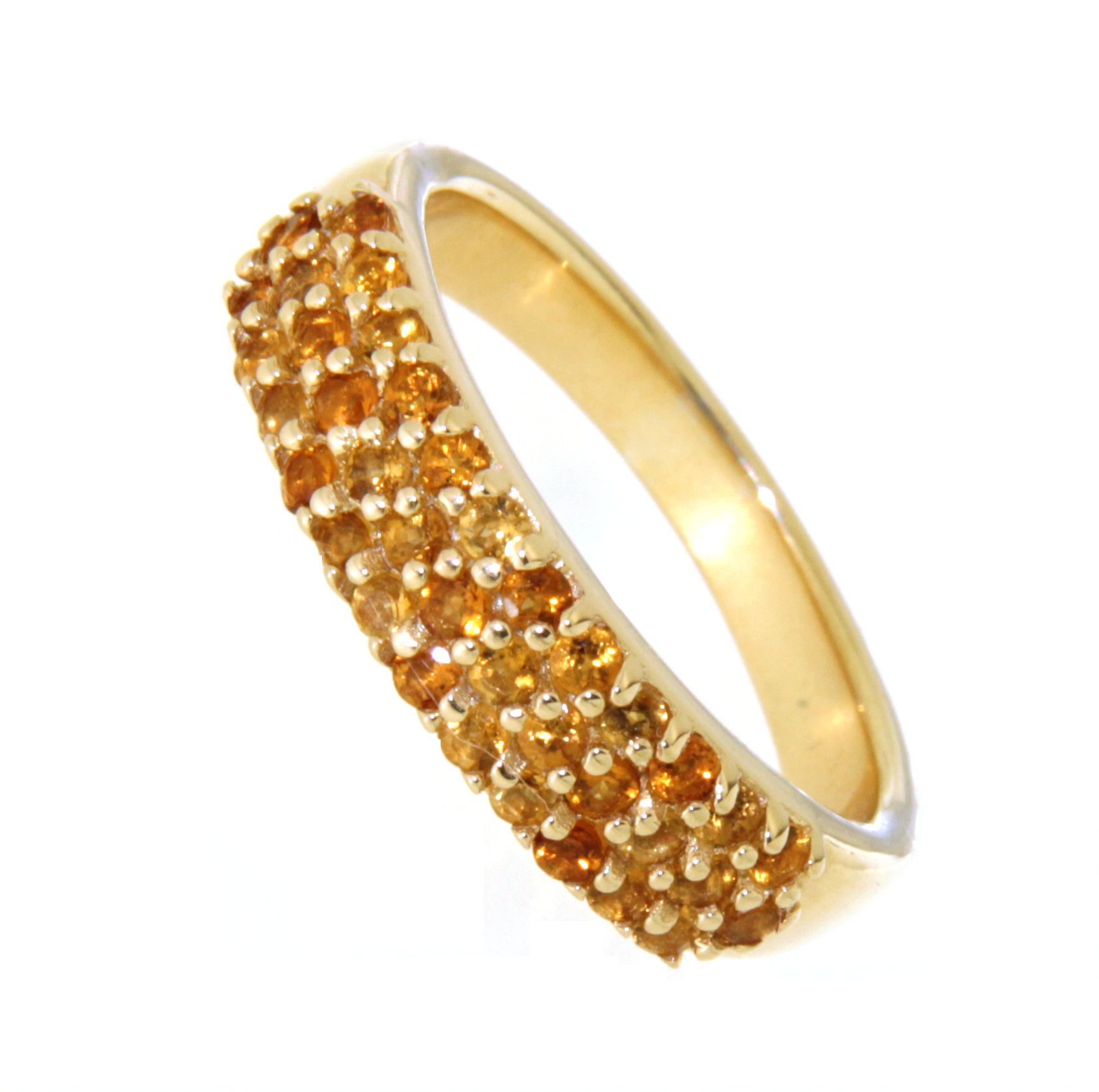 Ring vergoldet mit Citrin in 3 Farben