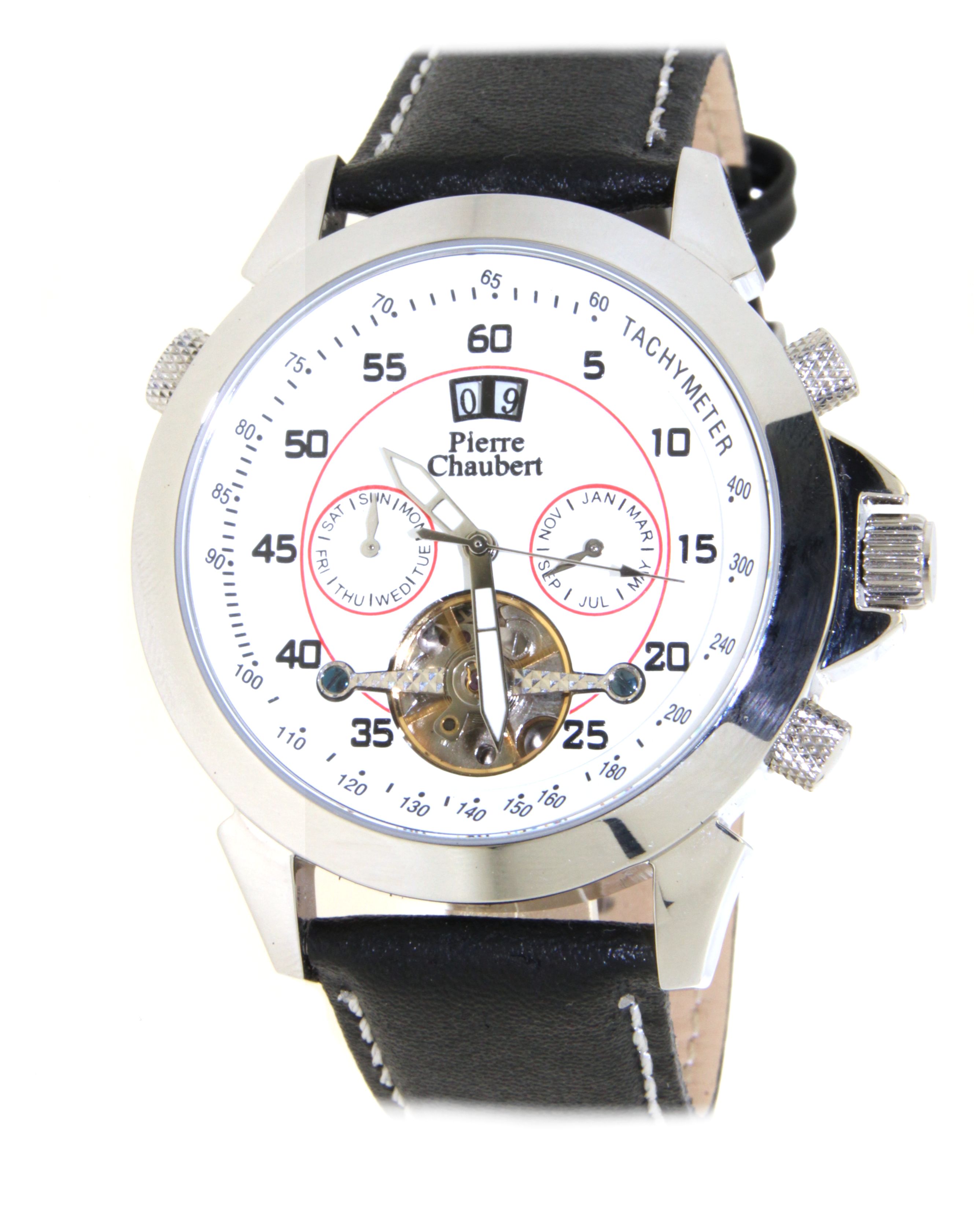 Herrenuhr Pierre Chaubert mit offener Unruh