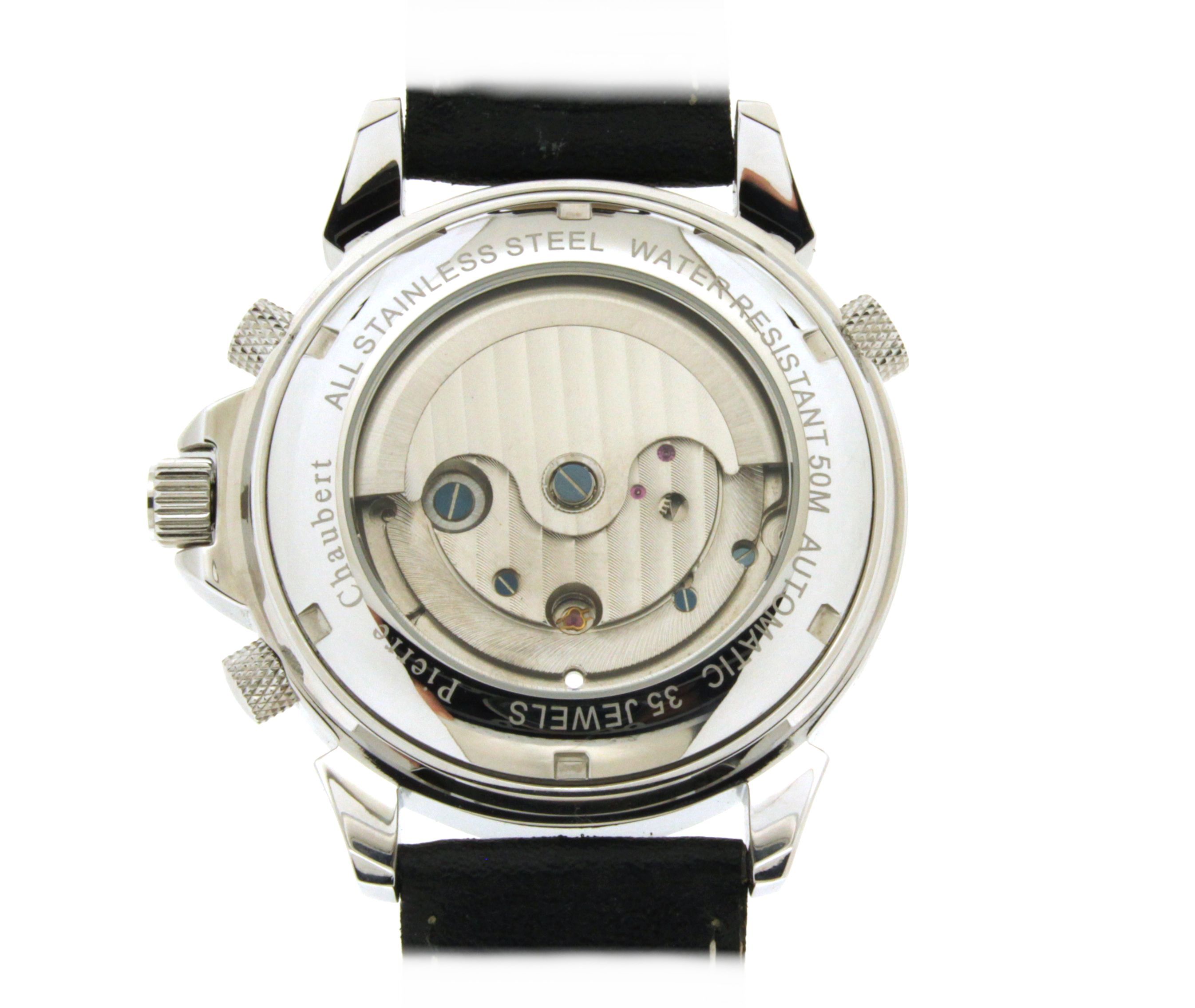 Herrenuhr Pierre Chaubert mit offener Unruh