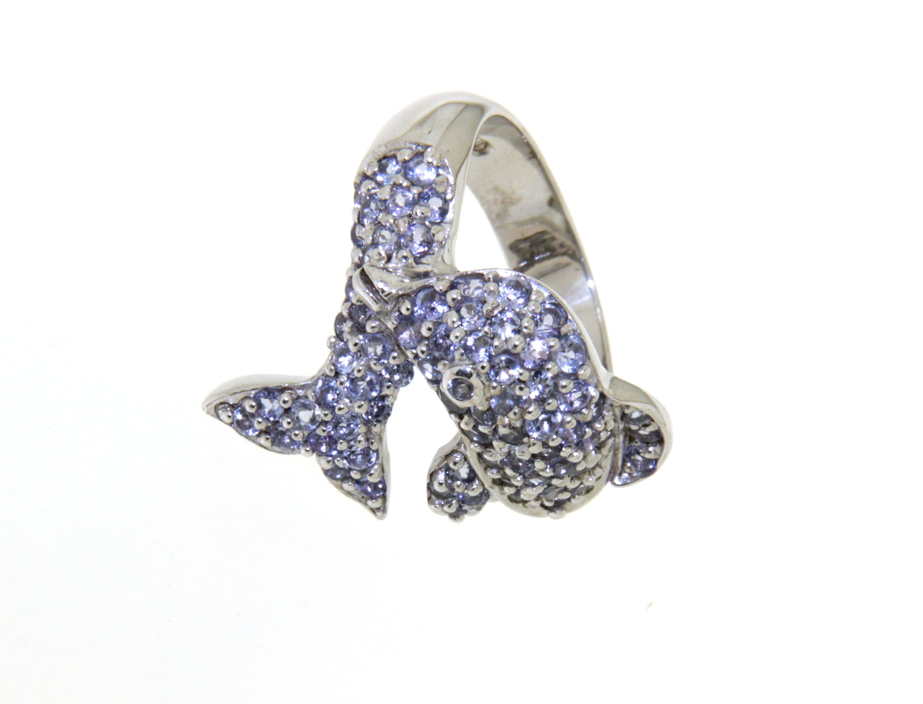 Delfin Ring mit Tansanit 