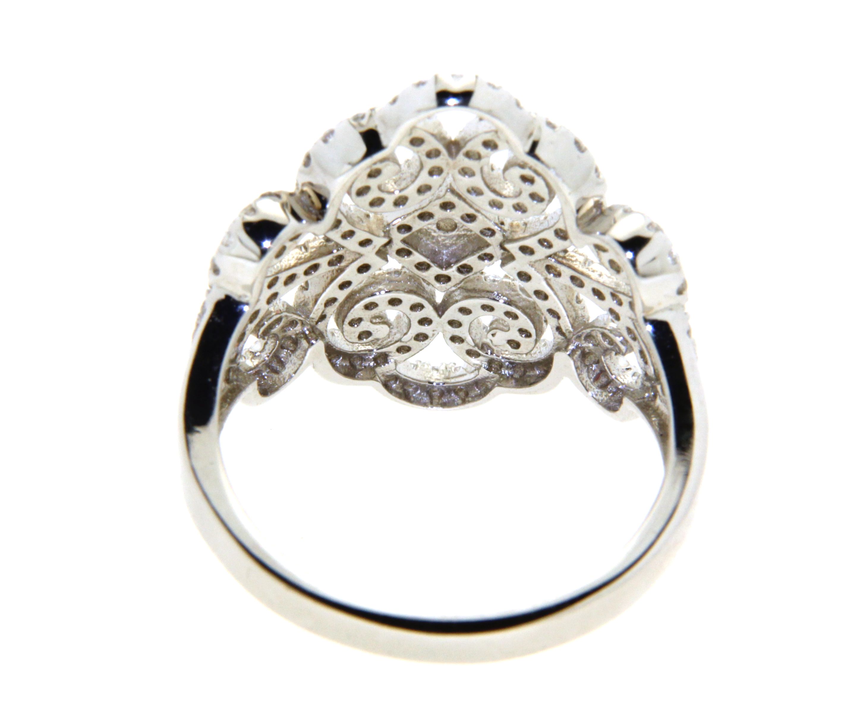Vintage Ring mit Zirkonia 