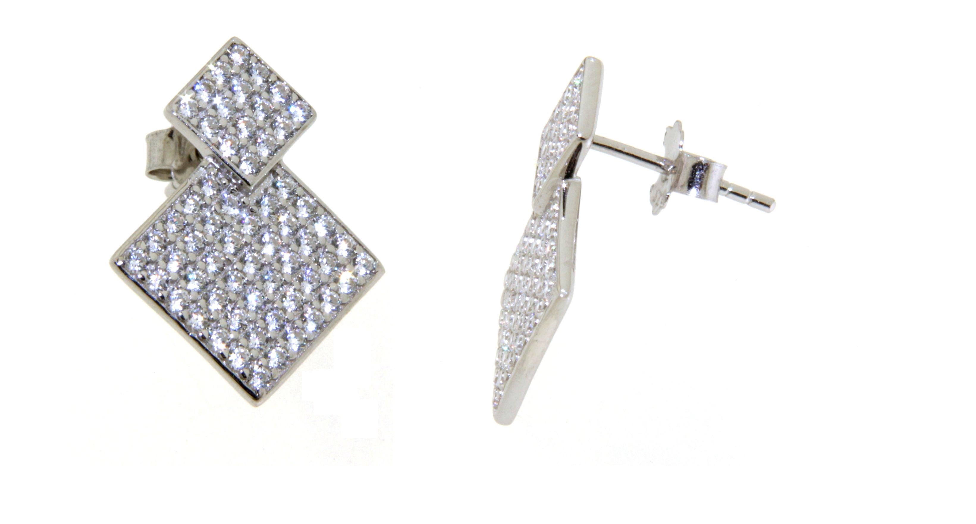 Ohrstecker Pavé  aus 925er Silber