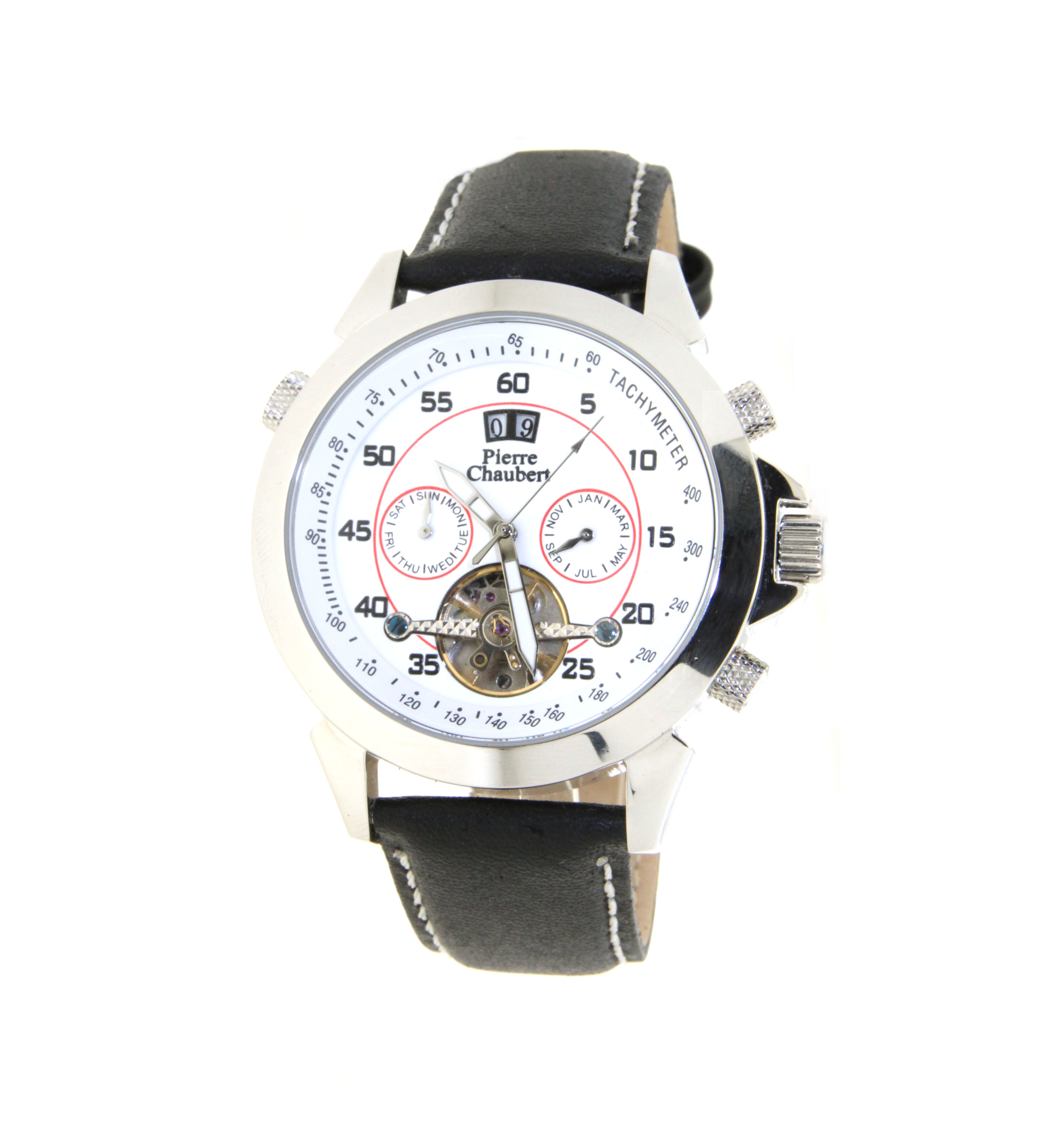 Herrenuhr Pierre Chaubert mit offener Unruh