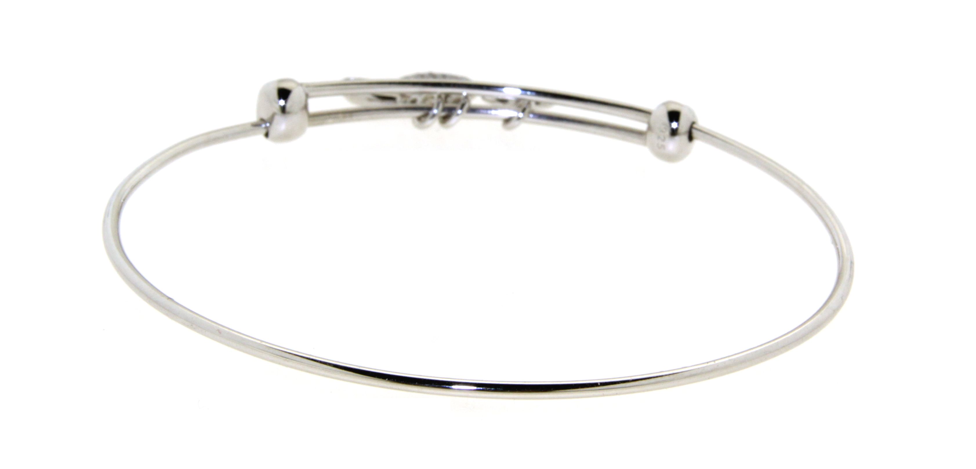 Flexibler Armreif mit Zirkonia 