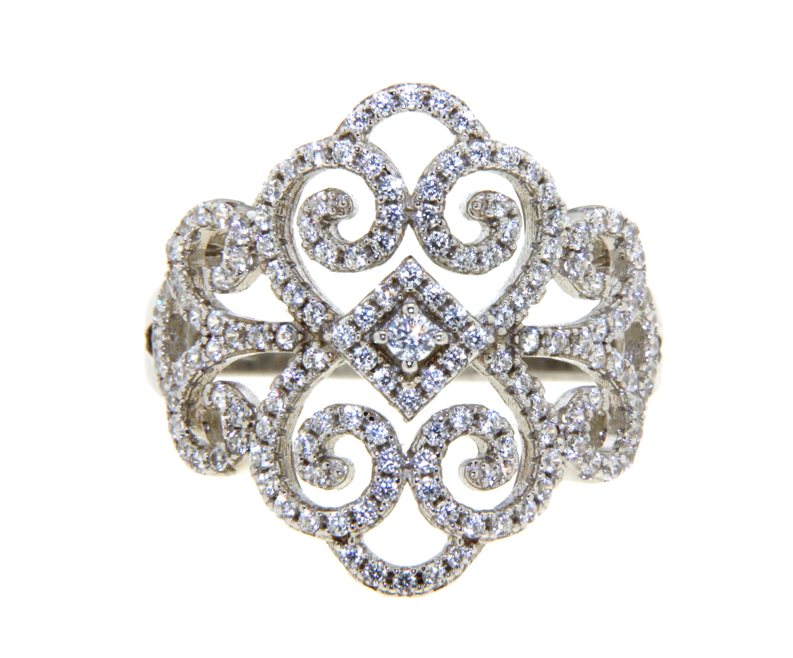 Vintage Ring mit Zirkonia 
