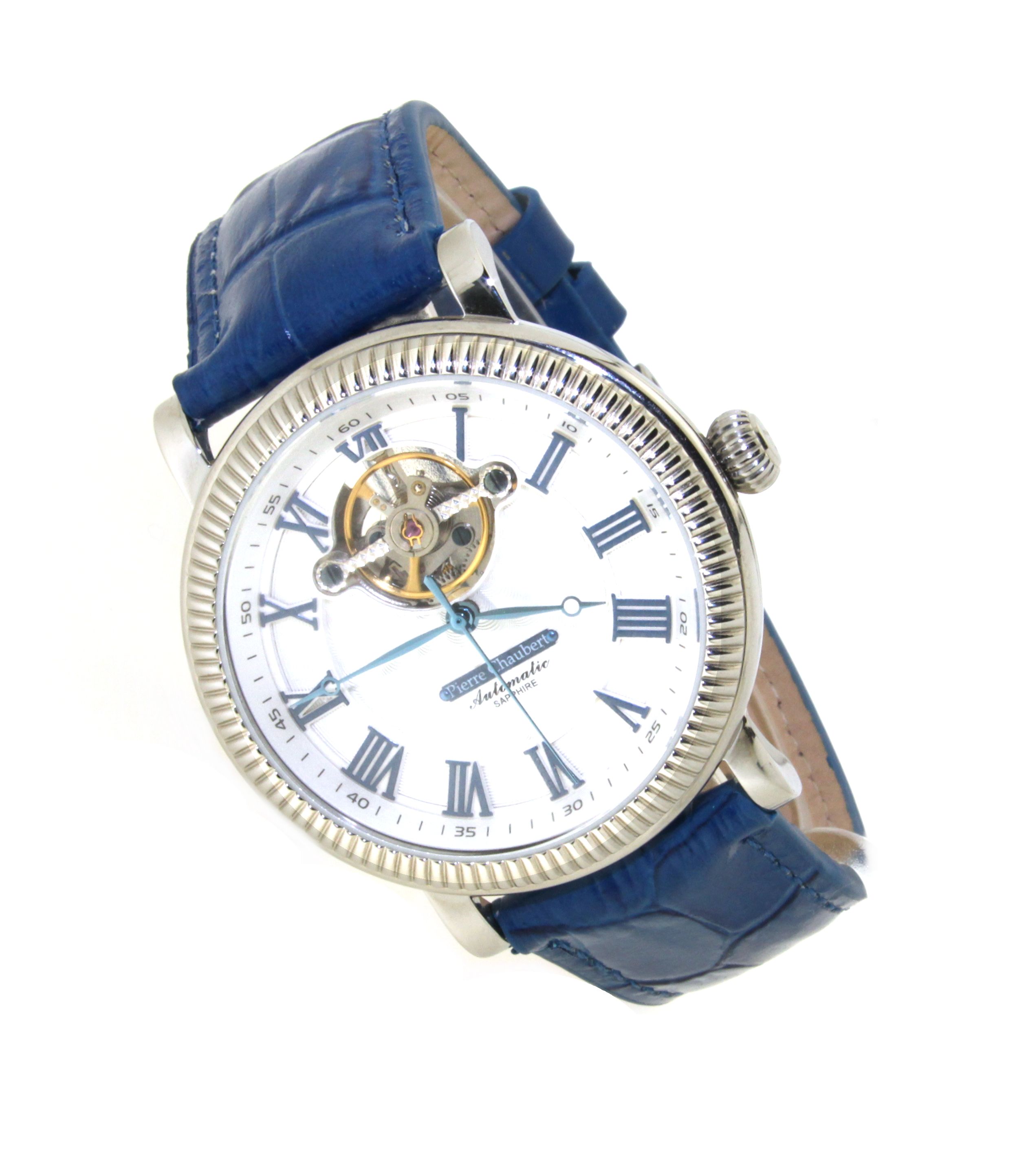 Herrenuhr Automatik Pierre Chaubert mit offener Unruh
