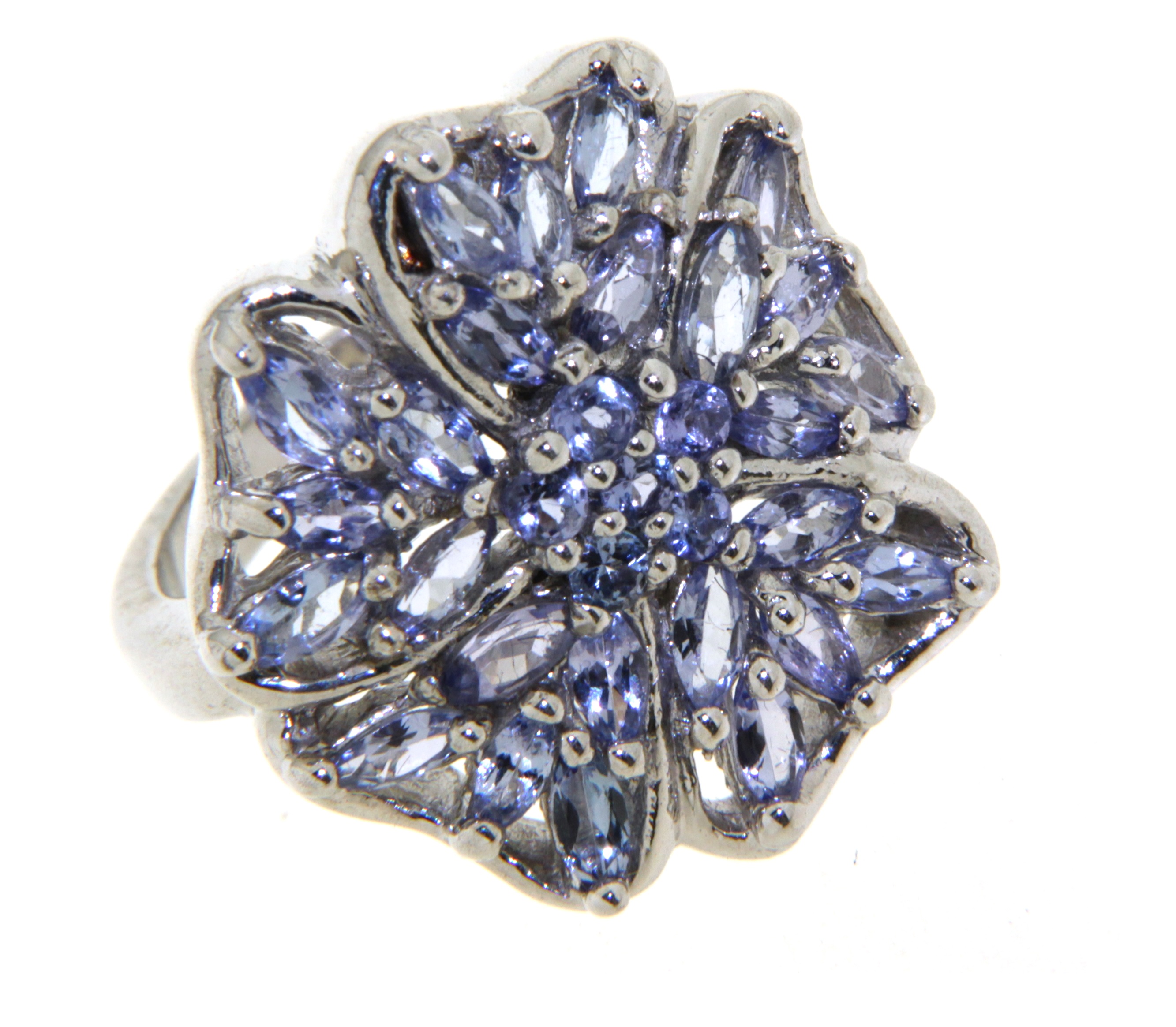 Echt silberner Ring mit Tansanit
