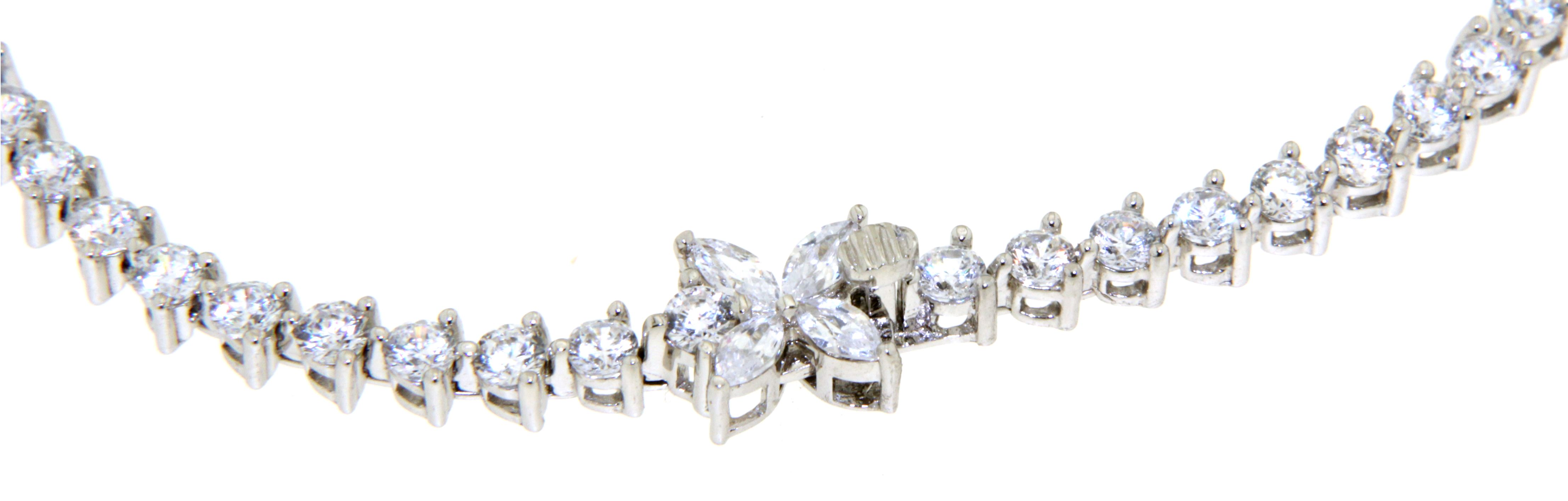 Silber Tennisarmband mit Schmuckschließe