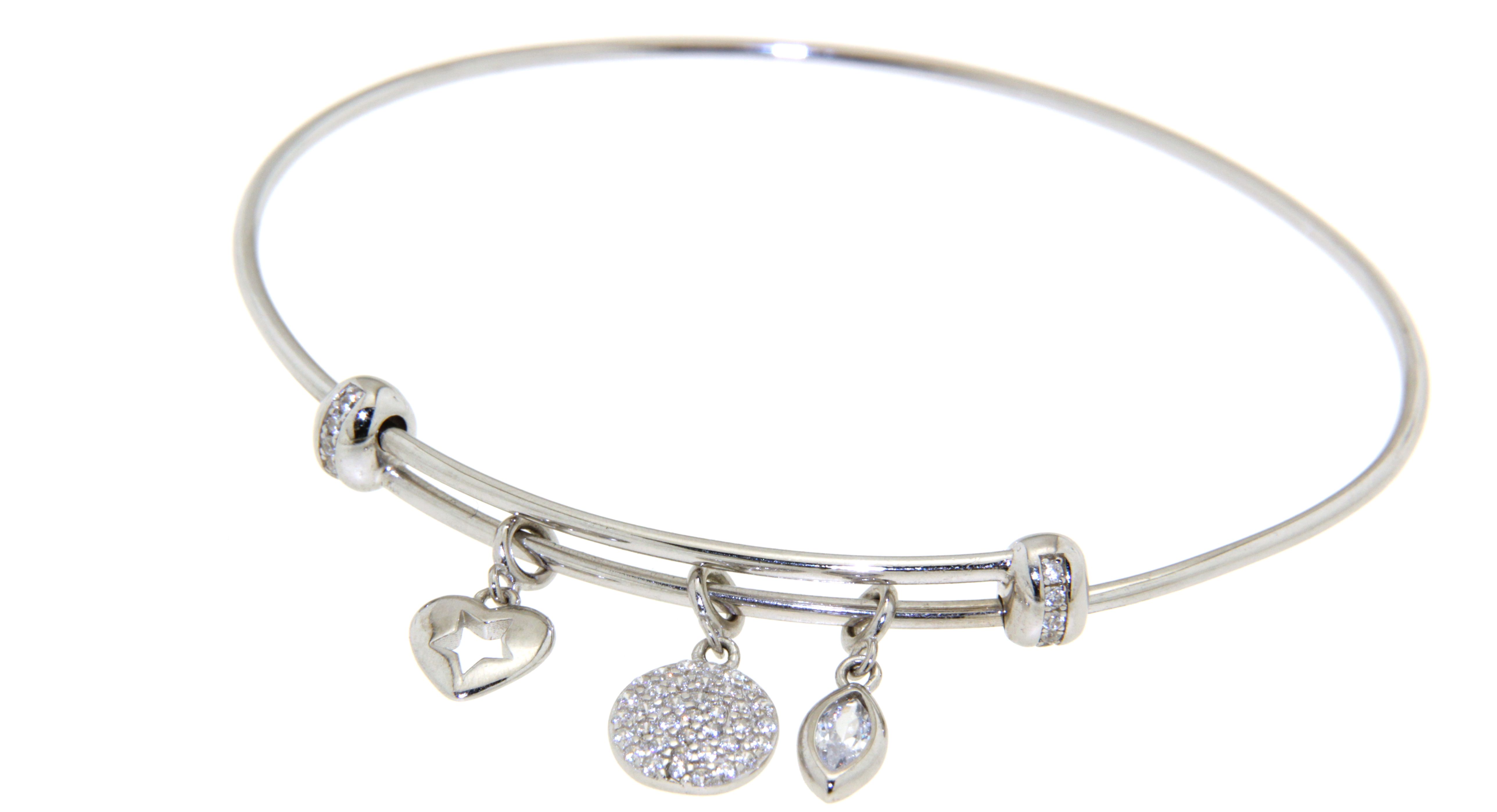 Flexibler Armreif mit Zirkonia 